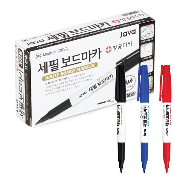 세필 보드마카(흑/12자루/자바펜) 세필 보드마카(흑/12자루/자바펜)