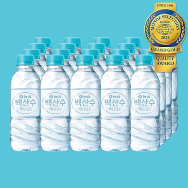 [업체별도배송]백산수 무라벨 330ml 1박스(PET/농심/20개입)