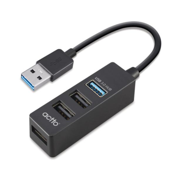 [W20883]4포트 USB허브(HUB-29/블랙/엑토)