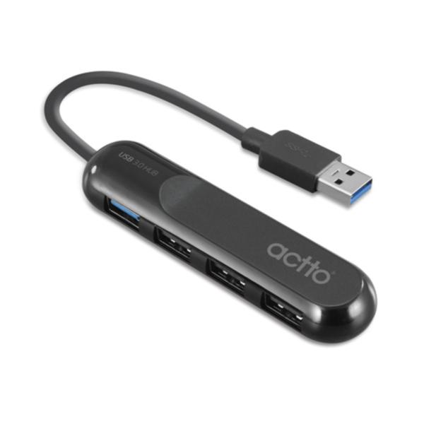 [W20885]4포트 USB허브(HUB-30/블랙/엑토)