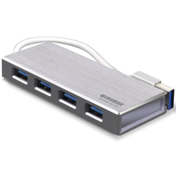 [W20463]4포트 USB허브(US4/실버/WIREMAX)