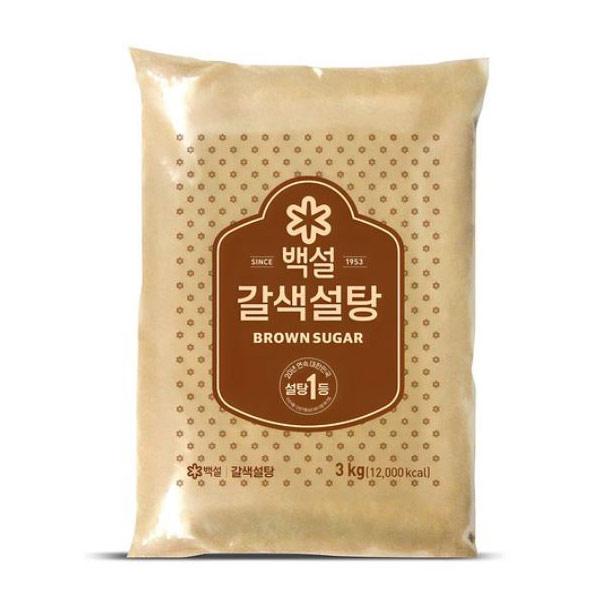 [업체별도배송]갈색설탕 3kg(6개/박스/CJ)