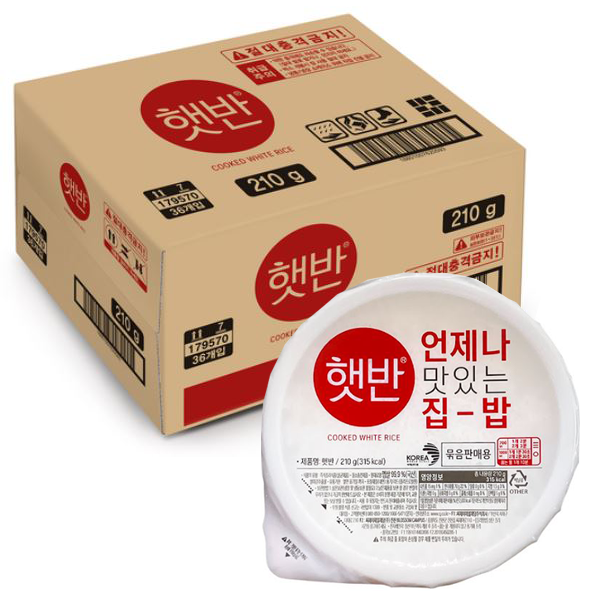 [업체별도배송]햇반 210g(36개/박스/CJ)