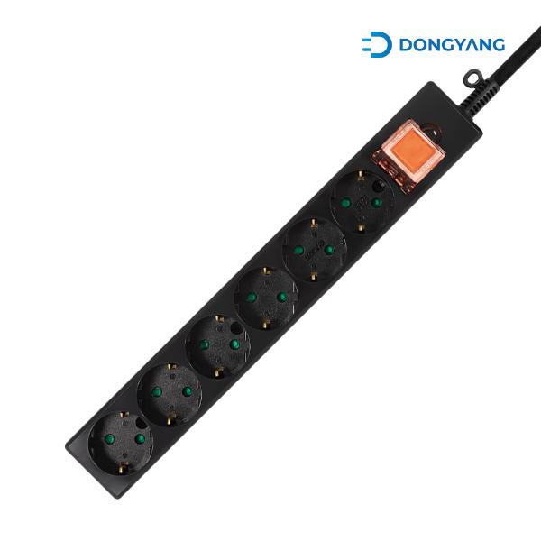 [업체별도배송]6구접지멀티탭(블랙/SW16A/비닐DYM-G6C(SC)/1.5M/동양)