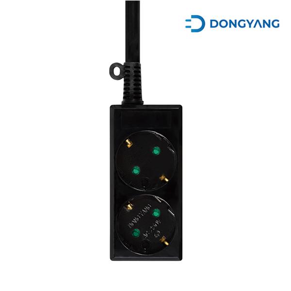 [업체별도배송]2구접지멀티탭(블랙DYM-G2F/10A/10m/동양)