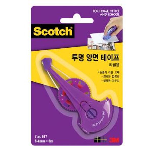 [업체별도배송]스카치 투명양면테이프 리필(017R/8.4*8M/10개/3M)