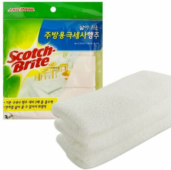 삶아쓰는 주방용 극세사 행주(3매/3M)
