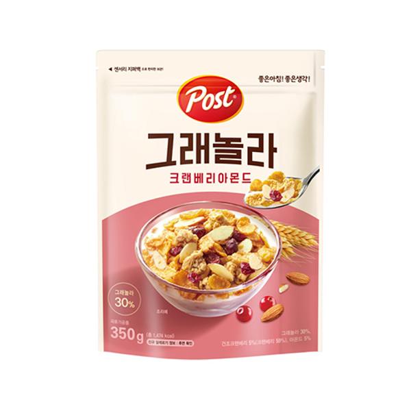 [업체별도배송]포스트 그래놀라 크렌베리 아몬드(350g/동서식품/1BOX=10EA)
