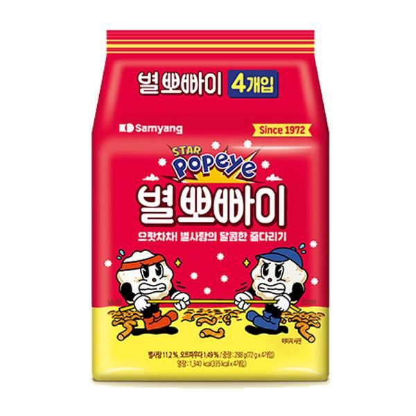 [업체별도배송]삼양 별뽀빠이 72g 4입 멀티팩