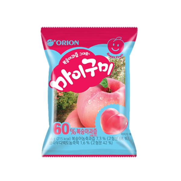 [업체별도배송]오리온 마이구미 복숭아 66g(1박스/10개입)