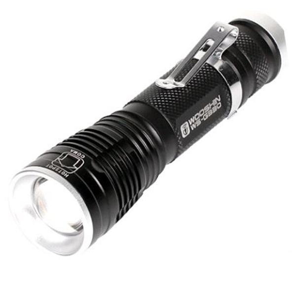 [업체별도배송]LED 충전줌라이트(블랙/WS-G330/크리XM-L2-U3/나비PB)