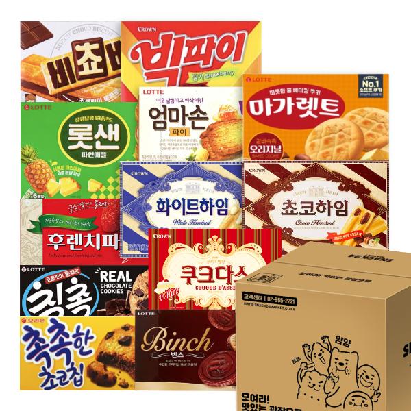 [업체별도배송]스낵24 과자가득 12종 인기과자세트 12p
