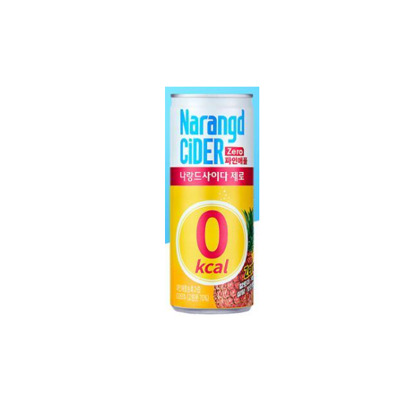 [업체별도배송]나랑드사이다 제로 파인애플맛 245ml (1박스/30캔/동아오츠카)