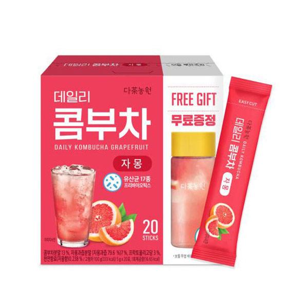 [업체별도배송]데일리 콤부차 자몽(5g*20T/다농원)