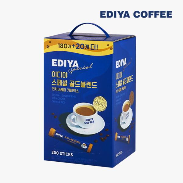(업체별도배송)커피 이디야 스페셜 골드블렌드 리치크레마 커피믹스 11g*(180+20T)