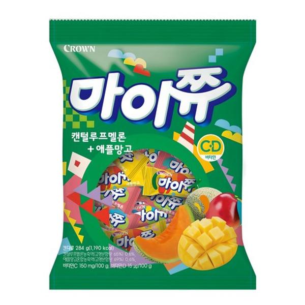 마이쮸 멜론+망고(284g/크라운제과)
