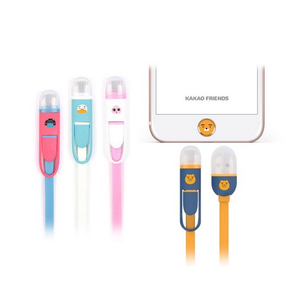 카카오 프렌즈 멀티 데이터케이블(12cm/네오/KAKAO) 카카오 프렌즈 멀티 데이터케이블(12cm/네오/KAKAO)