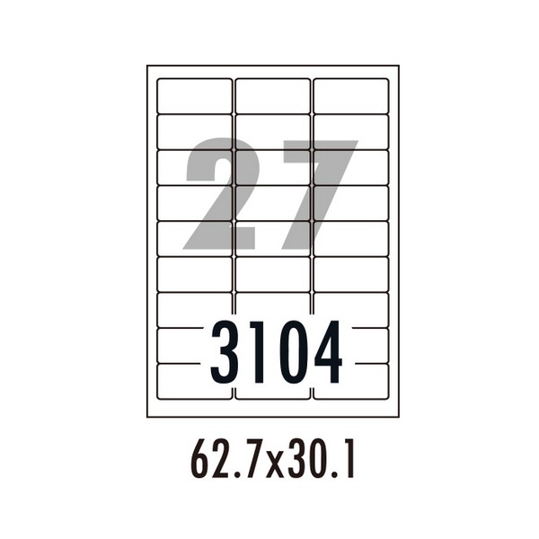 하이에코라벨(HES-3104/100매/27칸/폼텍)