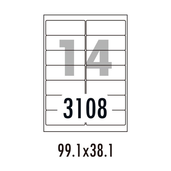 하이에코라벨(HES-3108/100매/14칸/폼텍)