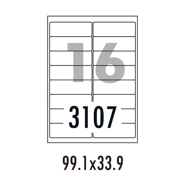 하이에코라벨(HEQ-3107/20매/16칸/폼텍)