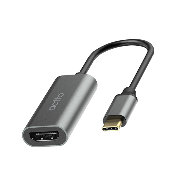 [업체별도배송]비아 타입C to HDMI 어댑터(HDMI-11/그레이/actto)