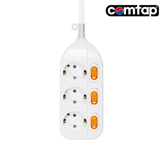 [업체별도배송]LED 개별스위치 3구 멀티탭(SHM-SG3C/콤탭/10M/16A)