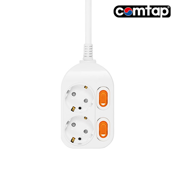 [업체별도배송]LED 개별스위치 2구 멀티탭(SHM-SG2C/콤탭/10M/16A)