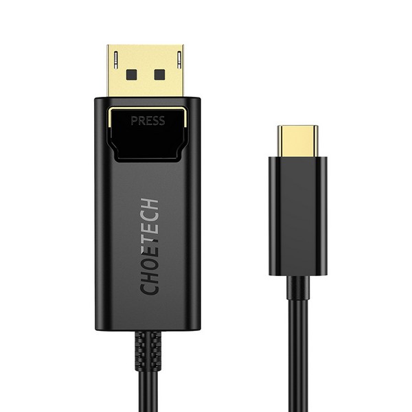 [업체별도배송]C타입 to DP 케이블(XCP-1801BK-V1/1.8m/블랙/Choetech)