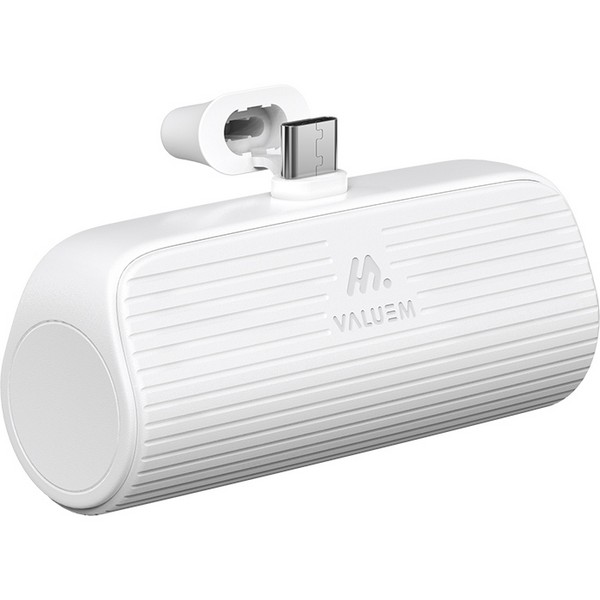 CP 일체형 미니 도킹 보조배터리(5000mAh/VM-PA5FPQCP/화이트/C타입/밸류엠)