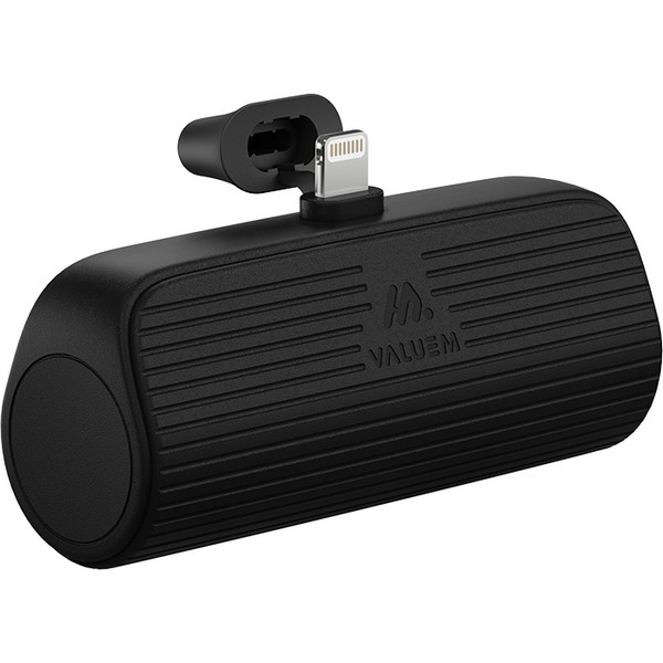8P 일체형 미니 도킹 보조배터리(5000mAh/VM-PA5FPQ8P/블랙/8핀/밸류엠)