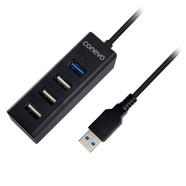 USB 3.0 & 2.0 허브(LHB-01/블랙/Conevo)