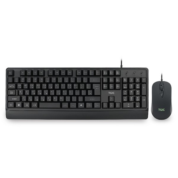 유선 키보드/마우스 세트(TGC-MK4000/블랙/TGIC)
