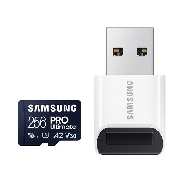 [업체별도배송]MicroSDHC카드 PRO Ultimate(MB-MY256SB/WW/256GB/UHS-1Class10/삼성) 리더기구성