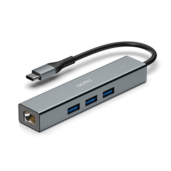 LAN어댑터&USB 3.2Gen1허브 콤보(HUBL-05/그레이/엑토)