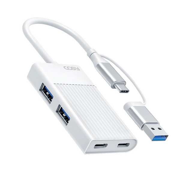 크림 듀얼 커넥트(C+A)USB3.2 2포트멀티허브(UH2242CA/화이트/코시)
