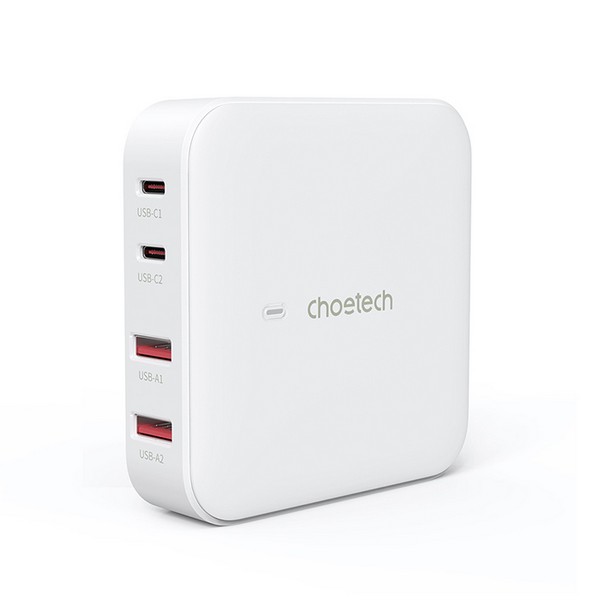 [업체별도배송]PD 100W GaN 4포트 초고속 충전기(PD8008/화이트/choetech)