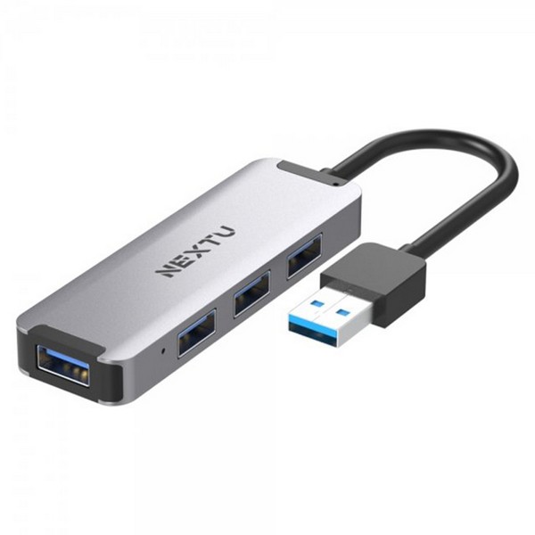 4포트 USB3.0 무전원 USB 허브(NEXT-664U3/그레이/NEXTU)