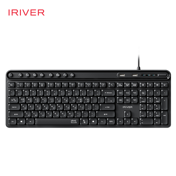 유선 항균 키보드 2Port Hub(K601U/블랙/아이리버)