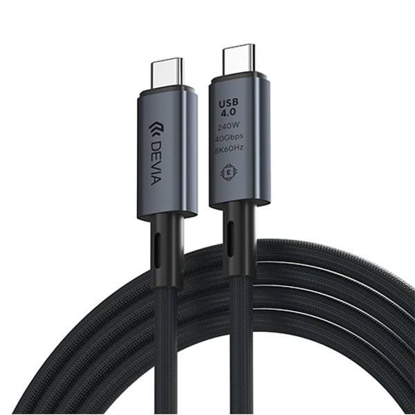 썬더볼트 4 C to C USB 4.0 초고속 케이블(EC641_BK/블랙/1m/DEVIA)