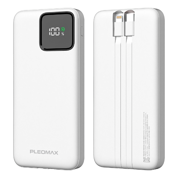2in1 케이블 일체형 보조배터리(10,000mAh/PMPB-AB10000/플레오맥스)