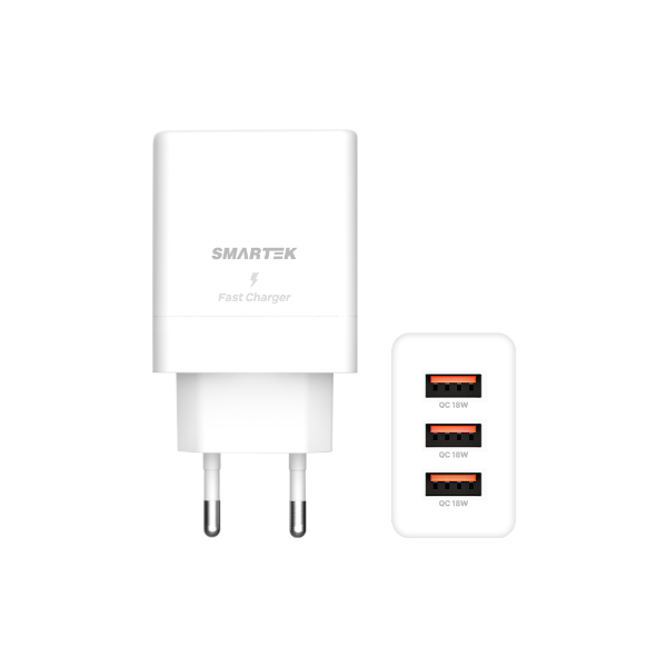 33W 3포트 고속 충전기(STQC-3PortA/스마텍)