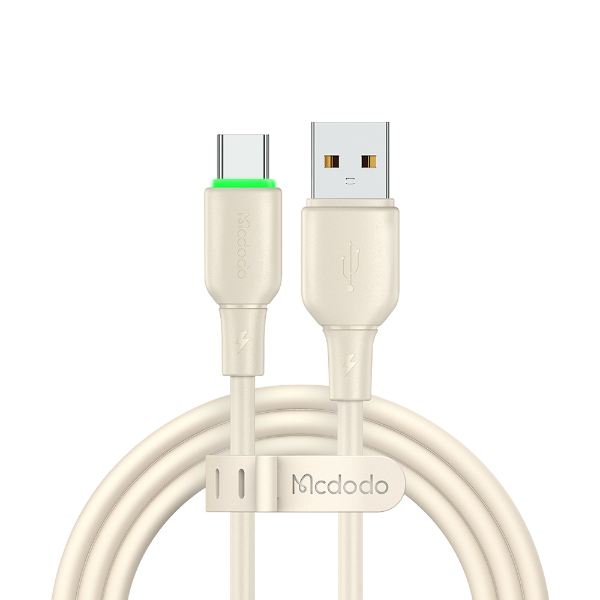 알파 LED C타입 고속충전 케이블(CA-4750/1.2m/베이지/MCDODO)