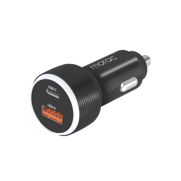 네다 V6 48W PD PPS 2포트 차량용 초고속 충전기(MR-CC-NDV6/블랙/MORAC)