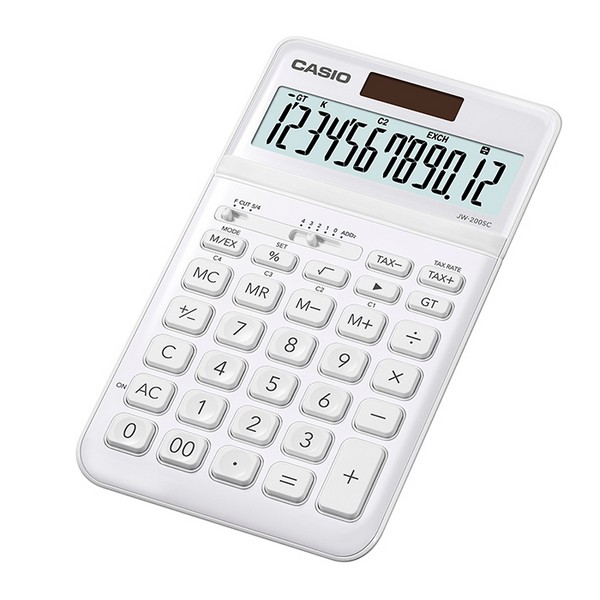 계산기 JW-200SC 183.5x109x10.8mm 화이트 12자리 CASIO  (주)오피스디포 코리아
