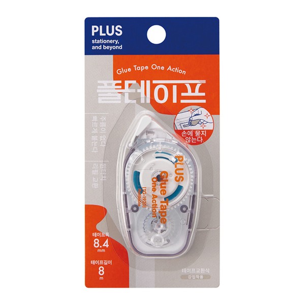 PLUS 원액션 풀테이프(TG-1920/투명/8.4*8)
