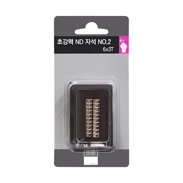 초강력 ND자석 (No.2/6*3T/20입/다산사무기)