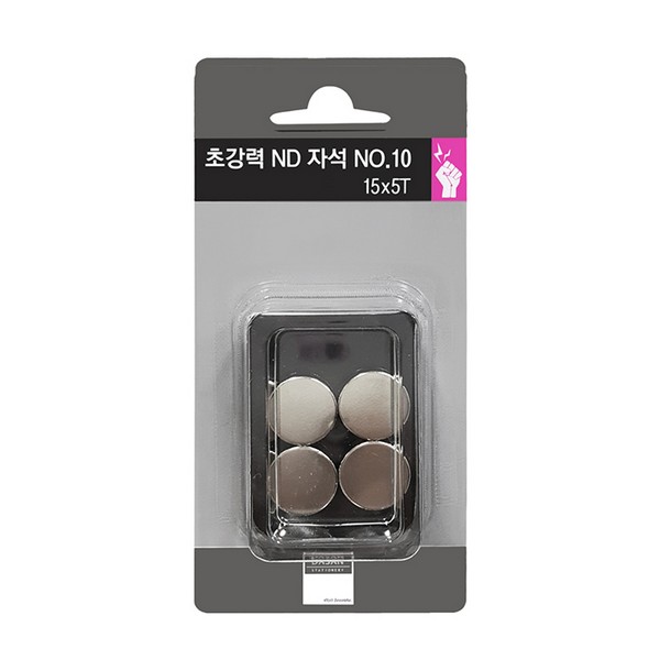 초강력 ND자석 (No.10/15*5T/4입/다산사무기)