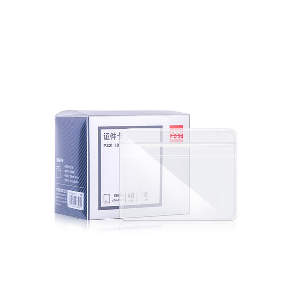 DELI PVC 명찰 지퍼백 PZ01 가로 48개 98x78 86x54 델리코리아  (주)오피스디포 코리아