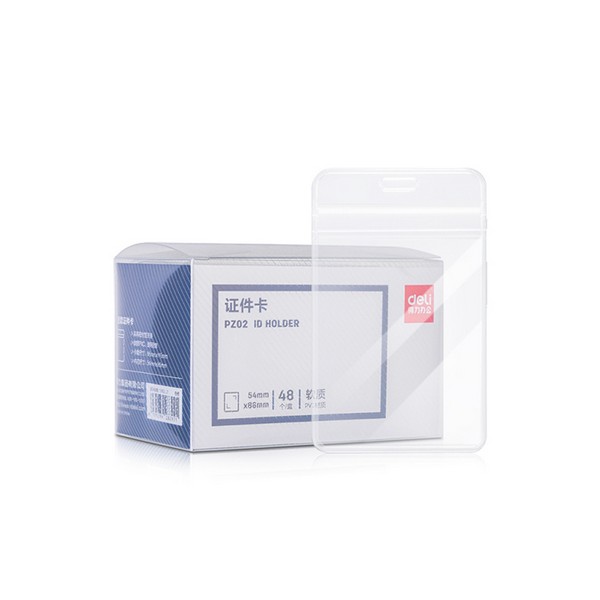 DELI PVC 명찰 지퍼백 PZ02 세로 48개 66x110 54x86 델리코리아  (주)오피스디포 코리아