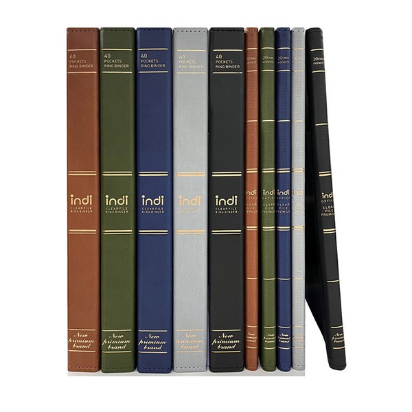 [업체별도배송]인디 가띠 링클리어화일(A4/40P/브라운/HG3507/희망화일)